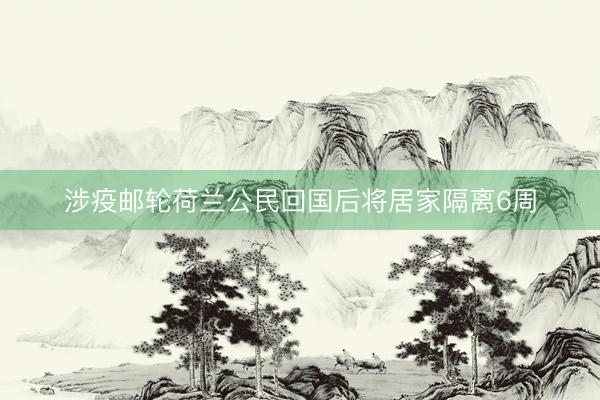 涉疫邮轮荷兰公民回国后将居家隔离6周