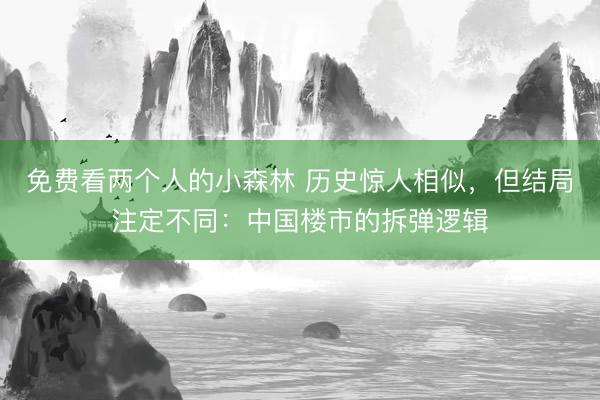 免费看两个人的小森林 历史惊人相似，但结局注定不同：中国楼市的拆弹逻辑