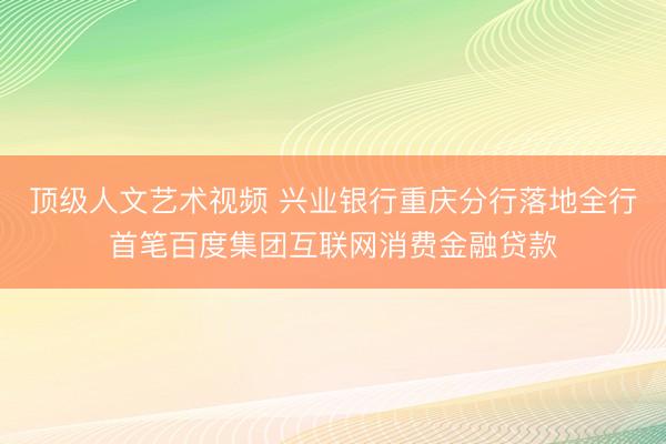 顶级人文艺术视频 兴业银行重庆分行落地全行首笔百度集团互联网消费金融贷款
