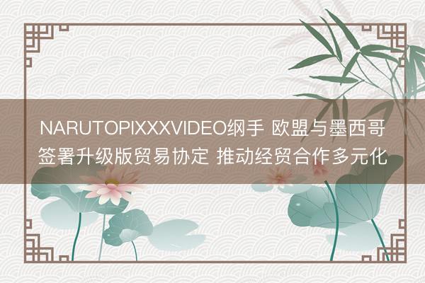 NARUTOPIXXXVIDEO纲手 欧盟与墨西哥签署升级版贸易协定 推动经贸合作多元化