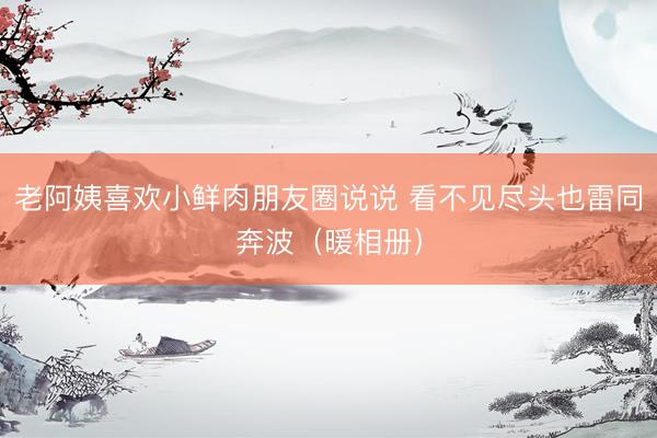 老阿姨喜欢小鲜肉朋友圈说说 看不见尽头也雷同奔波（暖相册）