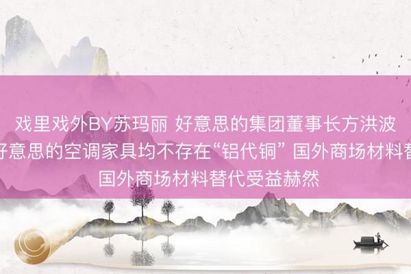 戏里戏外BY苏玛丽 好意思的集团董事长方洪波：国内扫数好意思的空调家具均不存在“铝代铜” 国外商场材料替代受益赫然