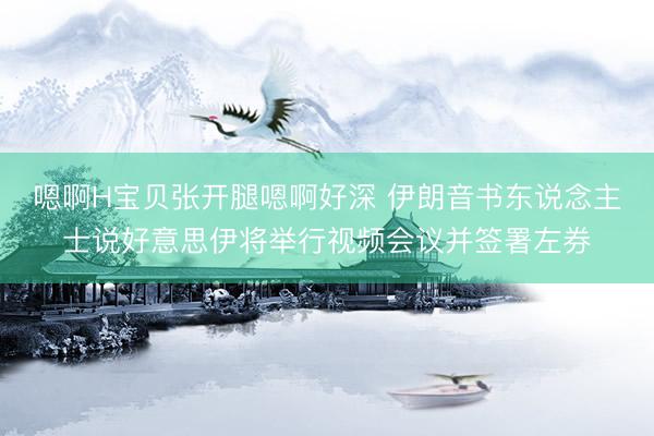 嗯啊H宝贝张开腿嗯啊好深 伊朗音书东说念主士说好意思伊将举行视频会议并签署左券