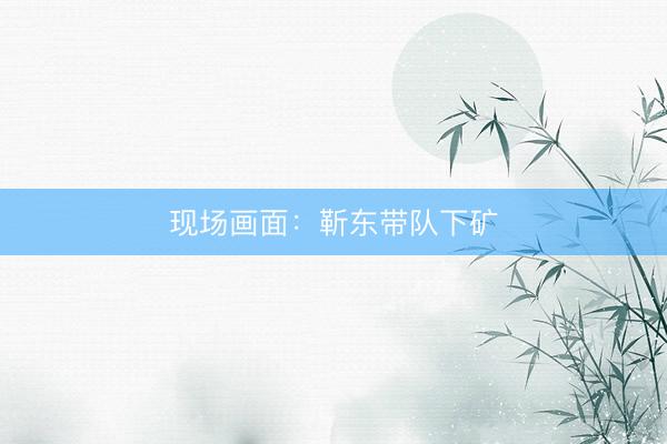 现场画面：靳东带队下矿